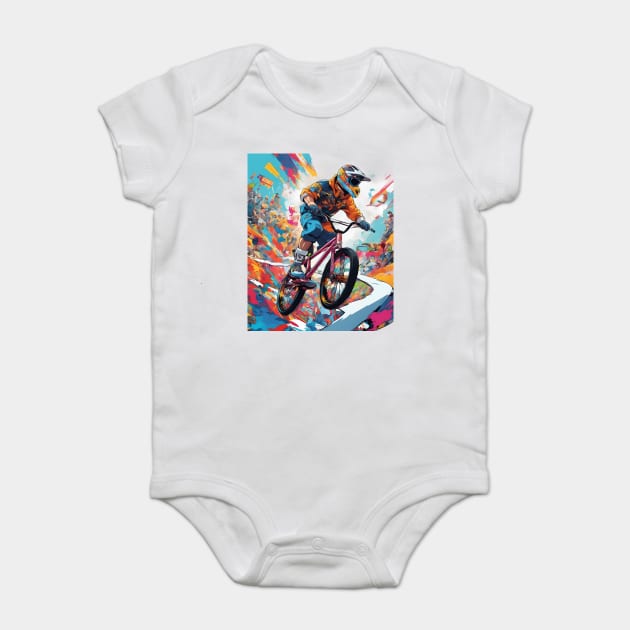 Cycling Race Baby Bodysuit by animegirlnft